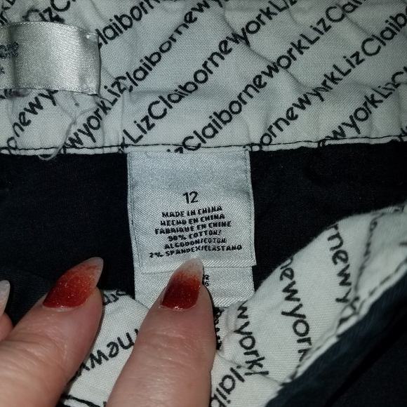 Liz Claiborne Black dress slacks Size 12 - Picture 2 of 3